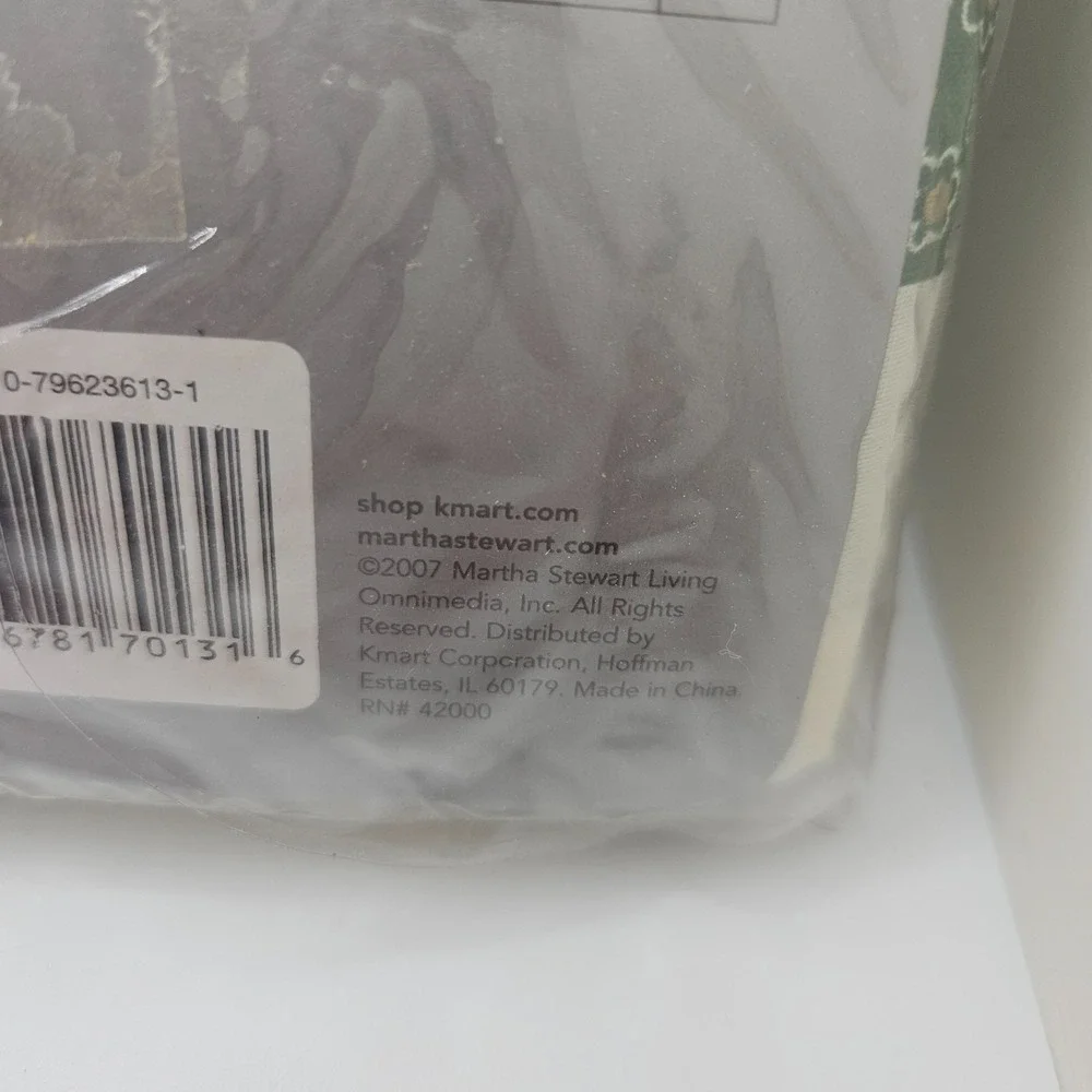 Martha Stewart Gold Starry Forest Christmas Tablecloth 60x102 Oblong Holiday NOS
